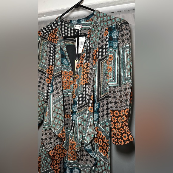 Kut From The Same Kloth Elegant Patchwork Long Sleeve Dress Size 8 - Picture 10 of 16